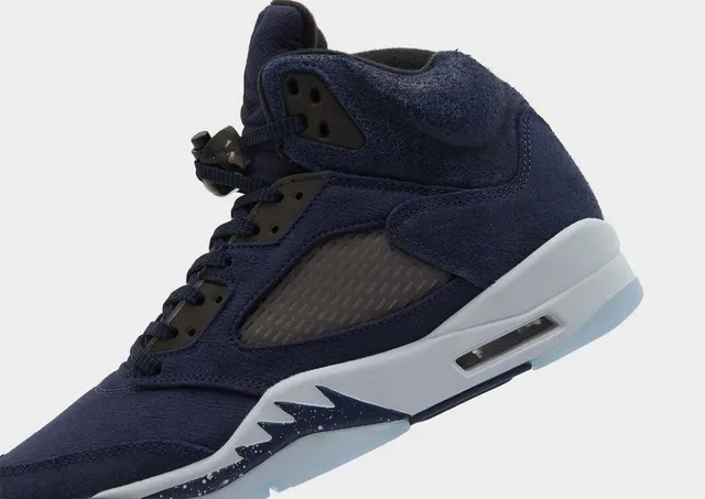 Air Jordan 5 Zapatillas de baloncesto de caña alta azul marino 12