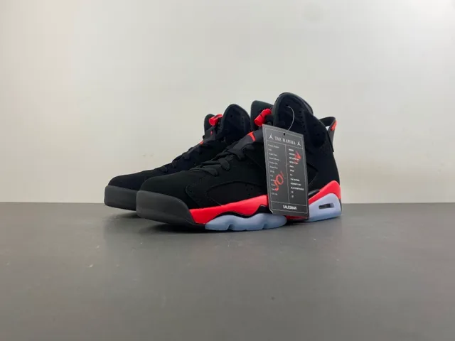 Air Jordan 6 Black Red Ice chaussures de basketball 10