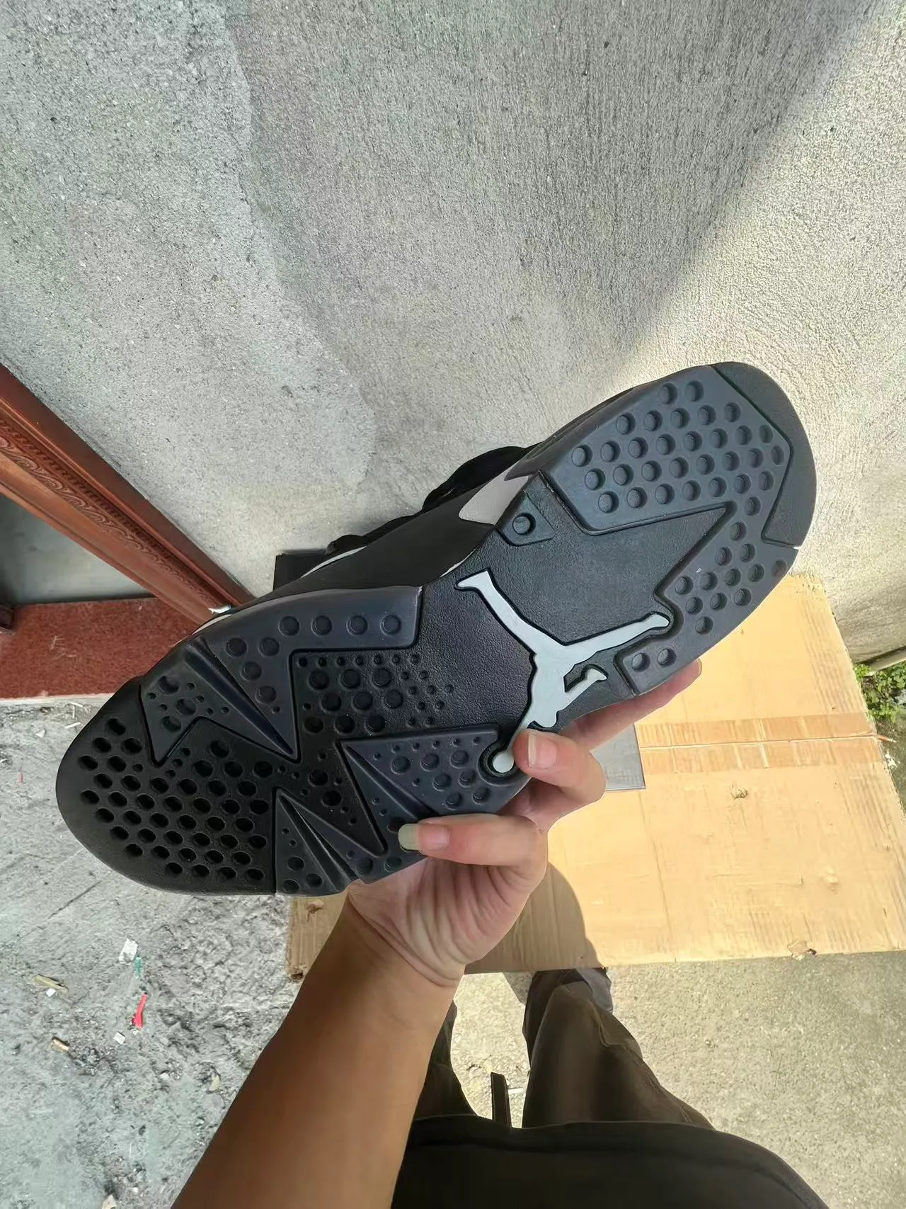 Air Jordan 6 Noir Blanc Chaussures de Basketball Perforées 6