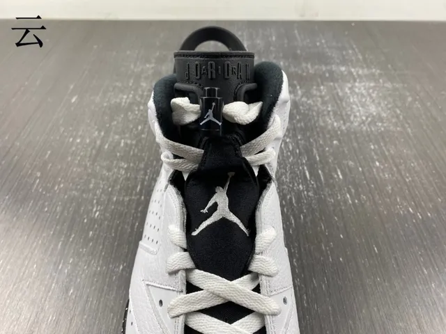 Air Jordan 6 White Black Light Blue Basketball Shoes 8