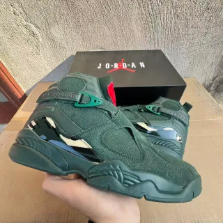 Air Jordan 8 深绿色麂皮高帮篮球鞋