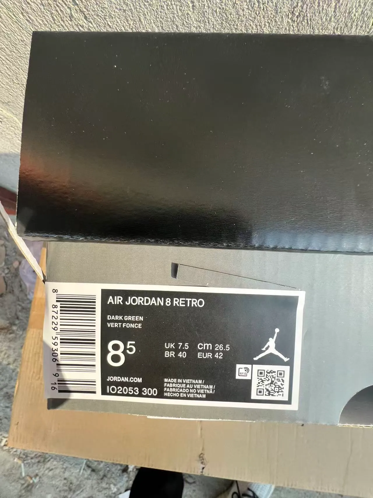 Air Jordan 8 أحذية كرة السلة أخضر داكن سويدي عالي الارتفاع 10