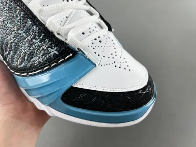 Air Jordan Noir et Bleu High-Top Semelle Intermédiaire Translucide Chaussures de Basketball 2