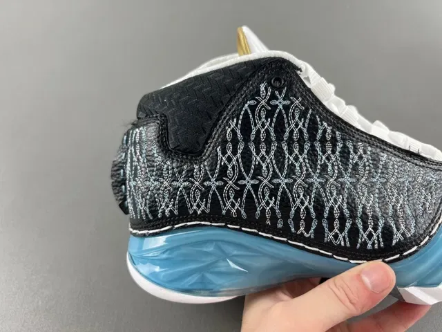 Air Jordan Noir et Bleu High-Top Semelle Intermédiaire Translucide Chaussures de Basketball 3