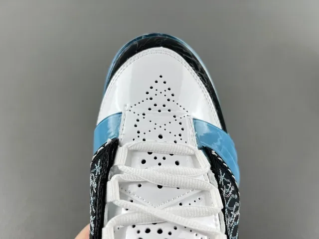 Air Jordan Noir et Bleu High-Top Semelle Intermédiaire Translucide Chaussures de Basketball 7