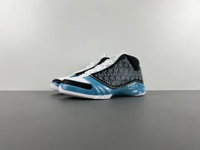 Air Jordan Noir et Bleu High-Top Semelle Intermédiaire Translucide Chaussures de Basketball 10