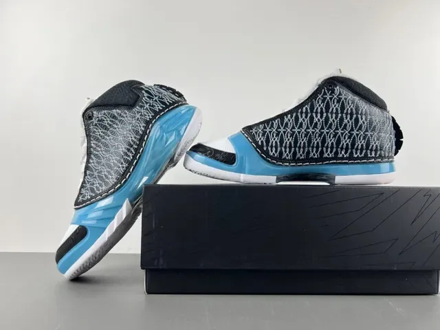 Air Jordan Noir et Bleu High-Top Semelle Intermédiaire Translucide Chaussures de Basketball 14