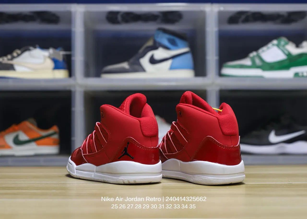 Tênis de basquete Air Jordan de cano alto com colarinho acolchoado preto e vermelho 5