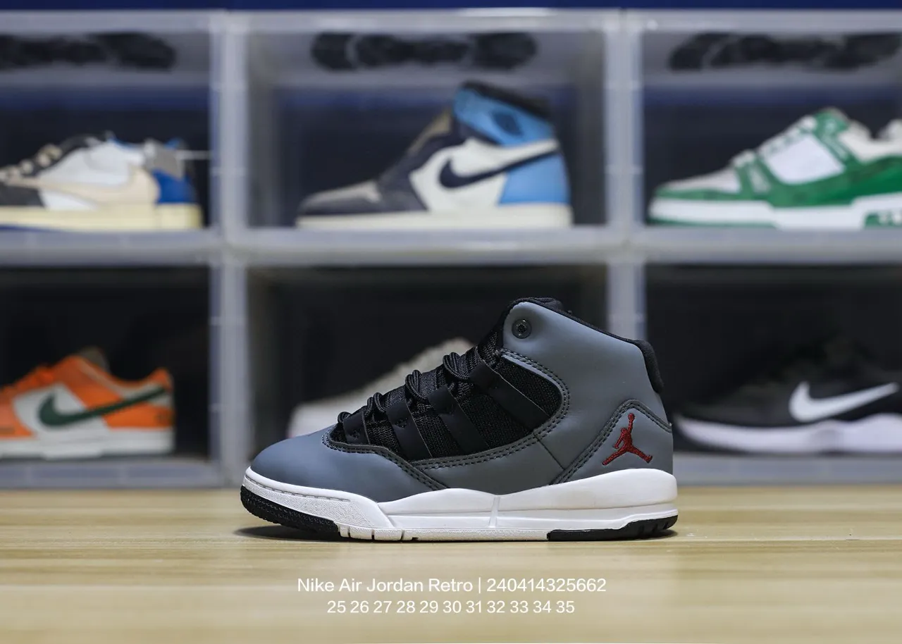 Tênis de basquete Air Jordan de cano alto com colarinho acolchoado preto e vermelho 15