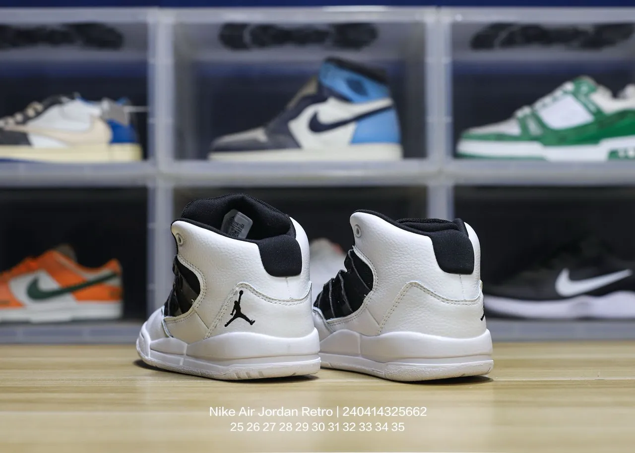 Tênis de basquete Air Jordan de cano alto com colarinho acolchoado preto e vermelho 24