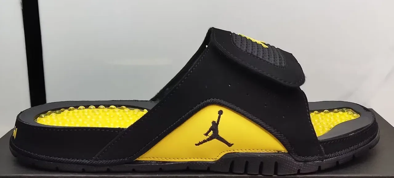 Air Jordan Slide 黑黄 Podded Footbed 拖鞋 5