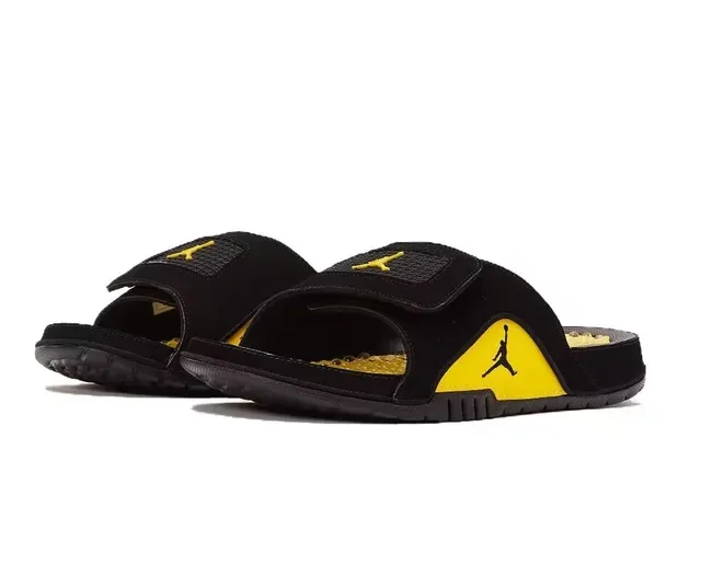 Air Jordan Slide 黑黄 Podded Footbed 拖鞋 9
