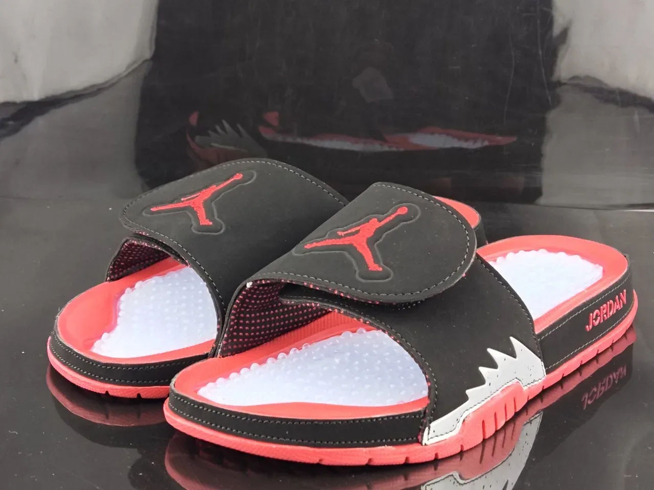 Air Jordan Slide 黑粉 透明气泡鞋垫 拖鞋 2