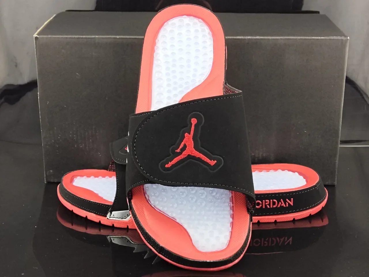 Air Jordan Slide 黑粉 透明气泡鞋垫 拖鞋 3