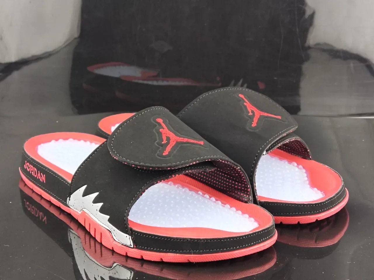 Air Jordan Slide 黑粉 透明气泡鞋垫 拖鞋 4