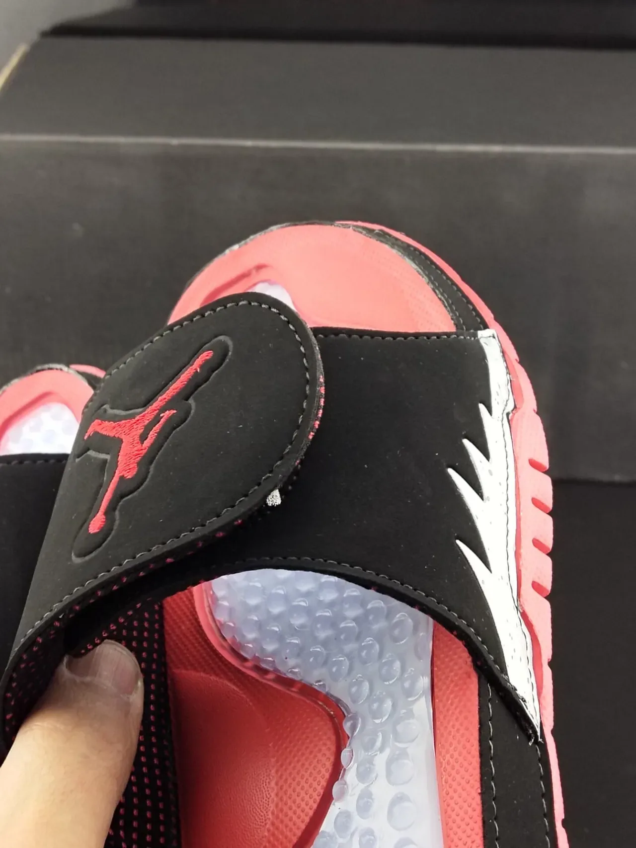 Air Jordan Slide 黑粉 透明气泡鞋垫 拖鞋 6