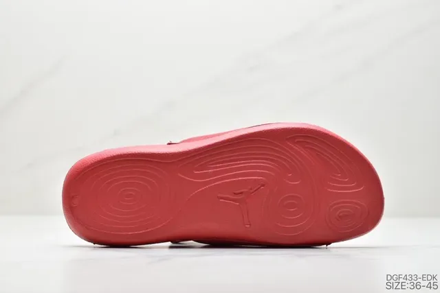 Air Jordan Slide أحمر أسود 2