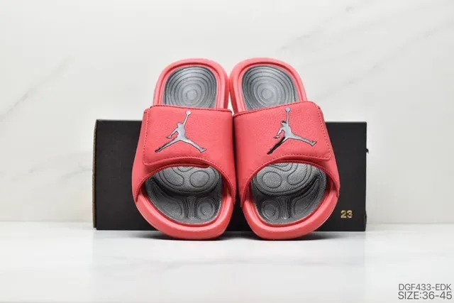 Air Jordan Slide أحمر أسود 3