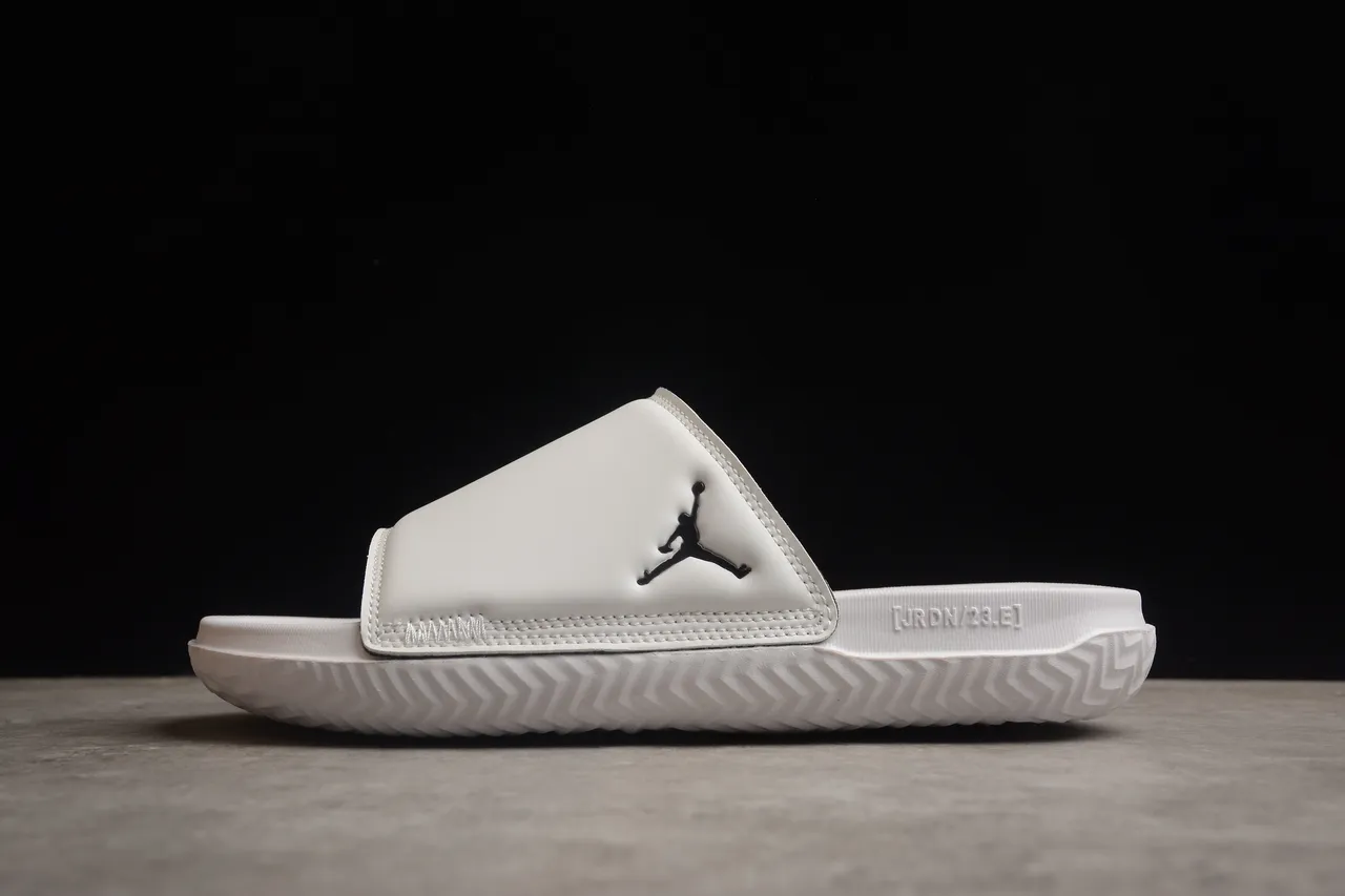 Air Jordan Slide Blanc Noir Une Bretelle Semelle Moldée Sandales 13