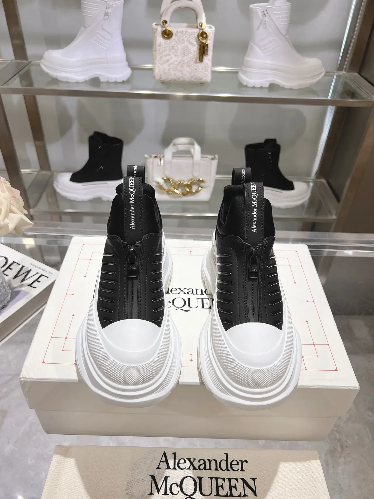 Alexander McQueen Oversized Sneaker Black and White Chunky Sneakers 5