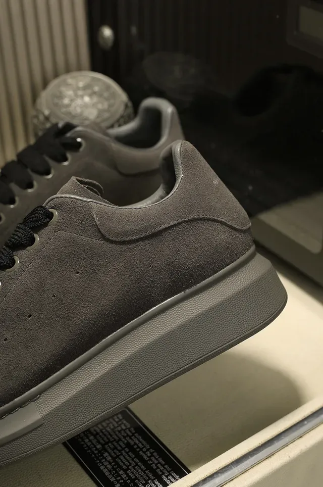Alexander McQueen Oversized Sneaker Dark Gray Suede Lifestyle Sneakers 3