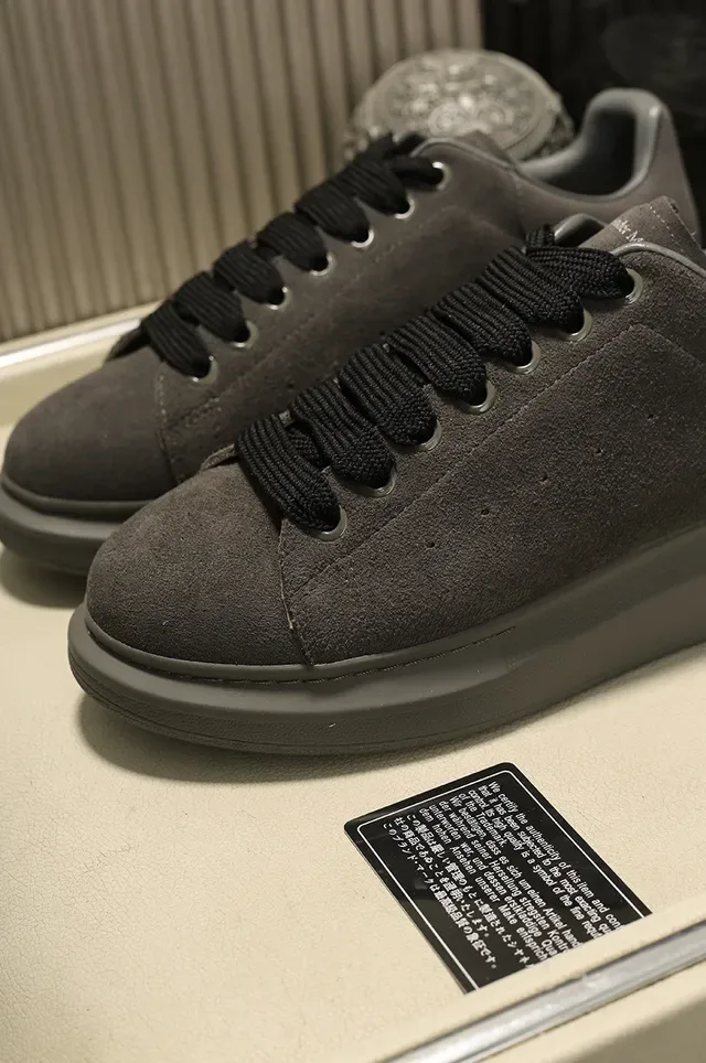 Alexander McQueen Oversized Sneaker Dark Gray Suede Lifestyle Sneakers 4