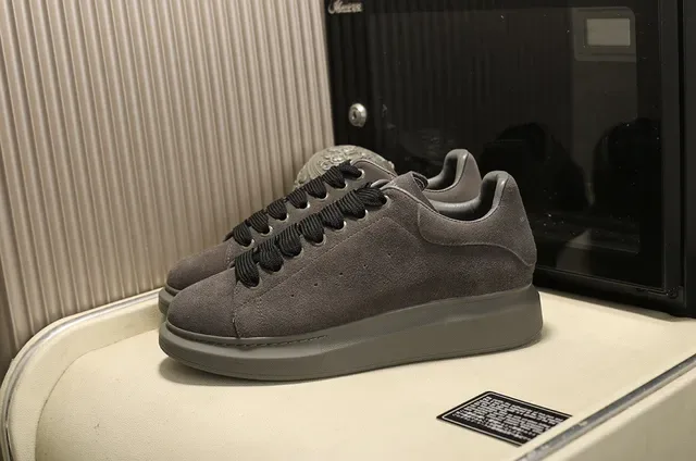 Alexander McQueen Oversized Sneaker Dark Gray Suede Lifestyle Sneakers 9