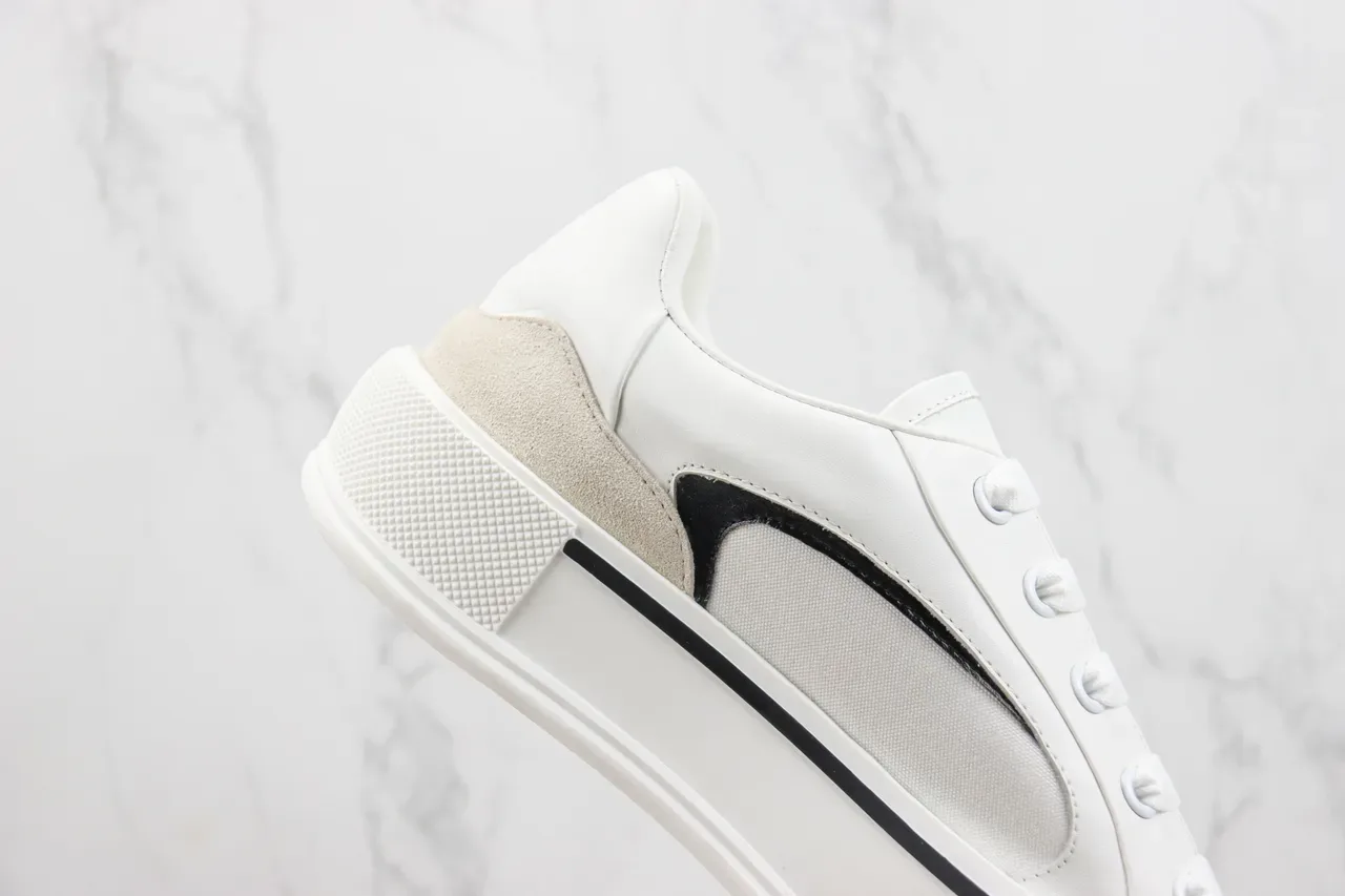 Alexander McQueen Oversized Sneaker White Black Beige Lifestyle Sneakers 5