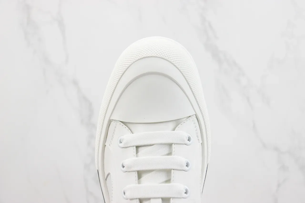 Alexander McQueen Oversized Sneaker White Black Beige Lifestyle Sneakers 6