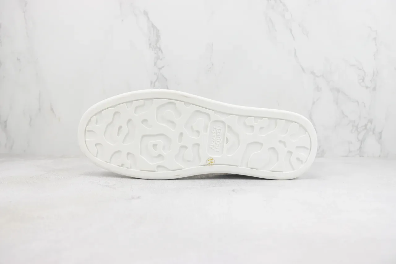 Alexander McQueen Oversized Sneaker White Black Beige Lifestyle Sneakers 8