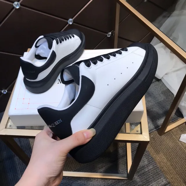 Alexander McQueen Oversized Sneaker White Black Lifestyle Sneakers 2