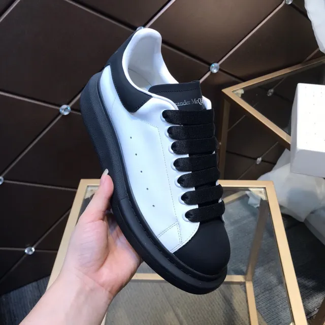 Alexander McQueen Oversized Sneaker White Black Lifestyle Sneakers 3