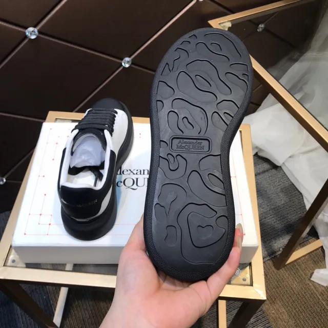 Alexander McQueen Oversized Sneaker White Black Lifestyle Sneakers 5