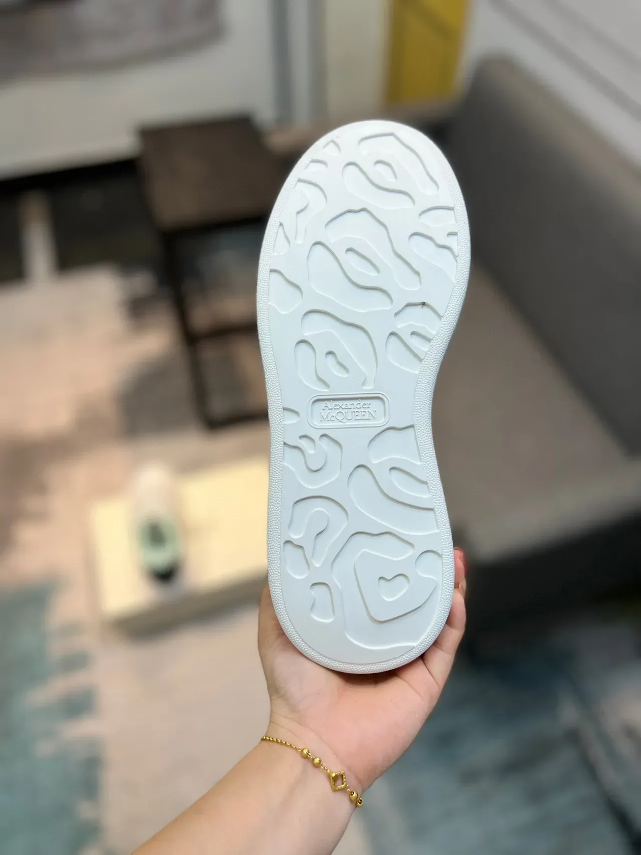Alexander McQueen Oversized Sneaker 白黑薄荷绿 生活方式运动鞋 9