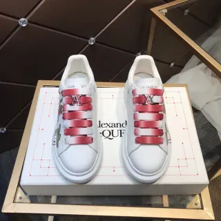 Alexander McQueen Oversized Sneaker White Pink Gradient Strap Lifestyle Sneakers