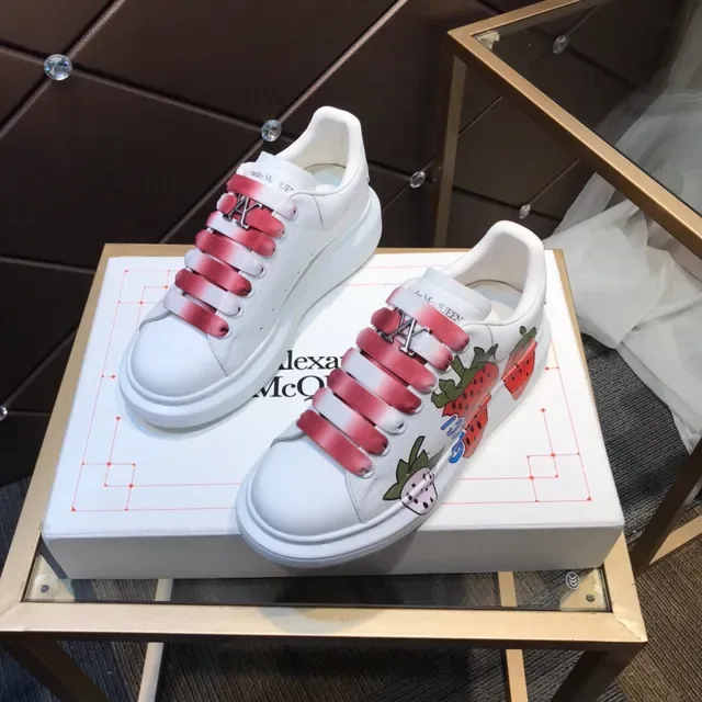 Alexander McQueen Oversized Sneaker White Pink Gradient Strap Lifestyle Sneakers 2