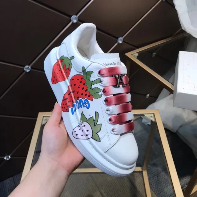 Alexander McQueen Oversized Sneaker White Pink Gradient Strap Lifestyle Sneakers 3