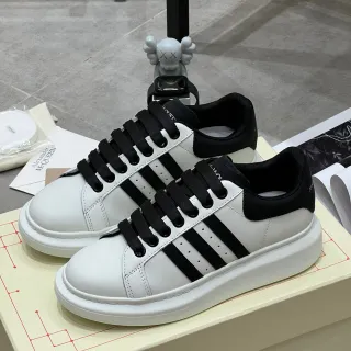 Alexander McQueen White Black Oversized Silhouette Thick Platform Sole Lifestyle Sneakers