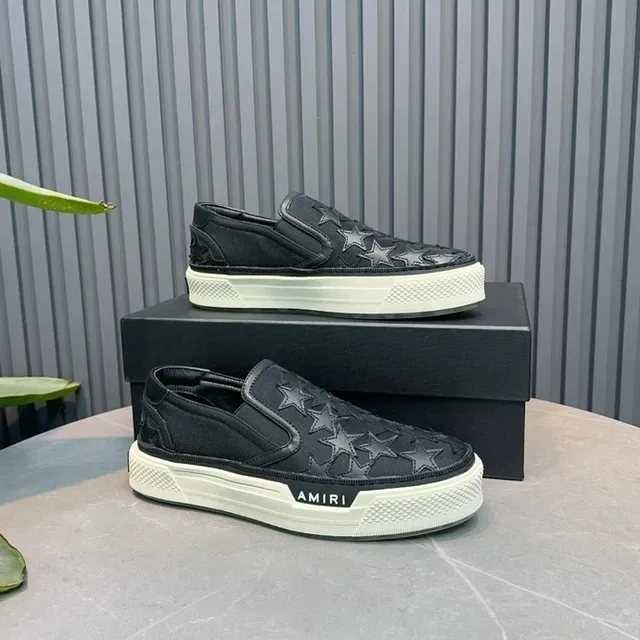 Amiri MA Court Slip-On Zapatillas Lifestyle Bordadas con Estrella en Negro 2