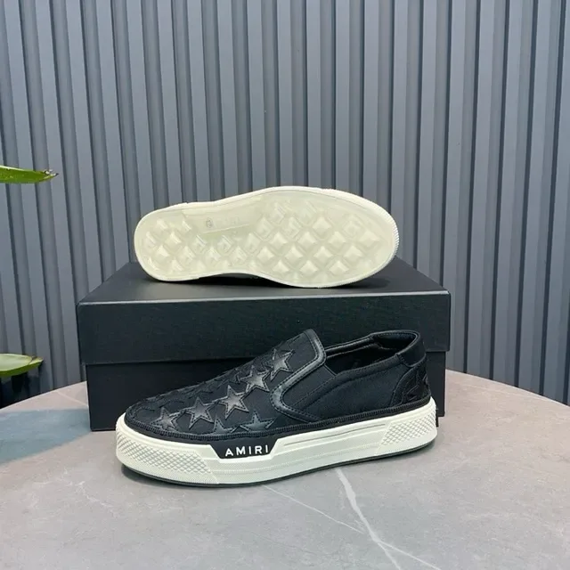 Amiri MA Court Slip-On Zapatillas Lifestyle Bordadas con Estrella en Negro 4
