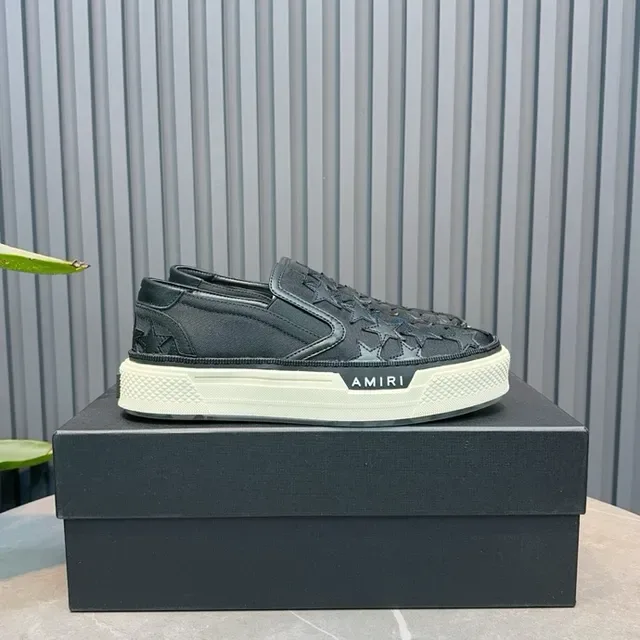 Amiri MA Court Slip-On Zapatillas Lifestyle Bordadas con Estrella en Negro 5