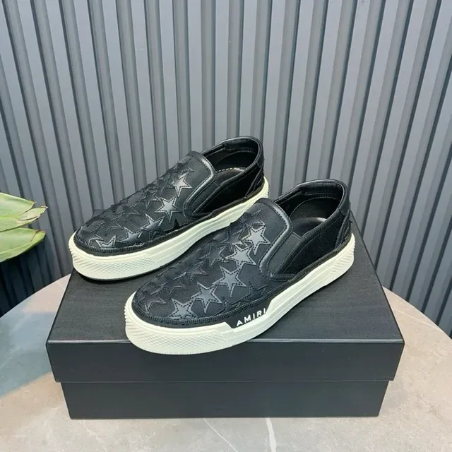 Amiri MA Court Slip-On Zapatillas Lifestyle Bordadas con Estrella en Negro 7