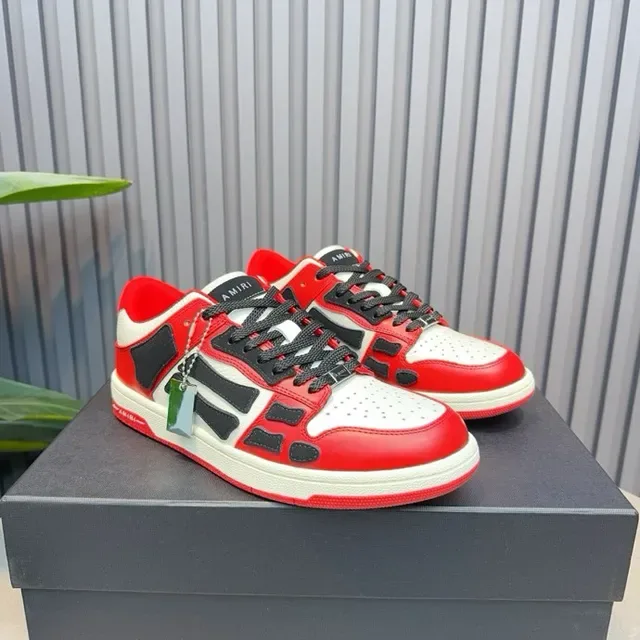 Amiri Skel Top Low Rojo Blanco Negro zapatillas lifestyle 3