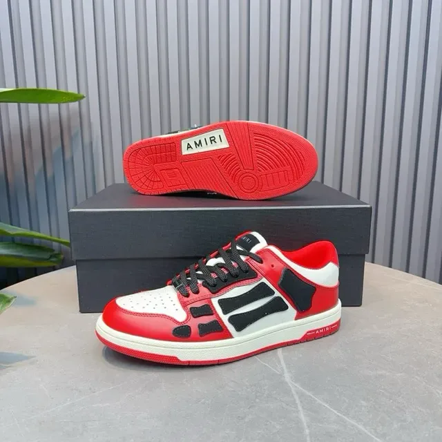 Amiri Skel Top Low Rojo Blanco Negro zapatillas lifestyle 4