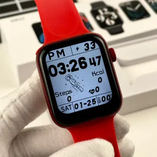 Apple SE Red Black Square Case Aluminum Casing Sports Watch