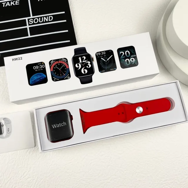 Apple SE Étui Carré Rouge Noir Casing Aluminium Montre Sport 3