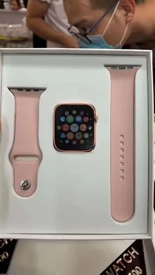 Apple Watch Gray Black Rectangular Display Digital Crown Control Sports Watch 17