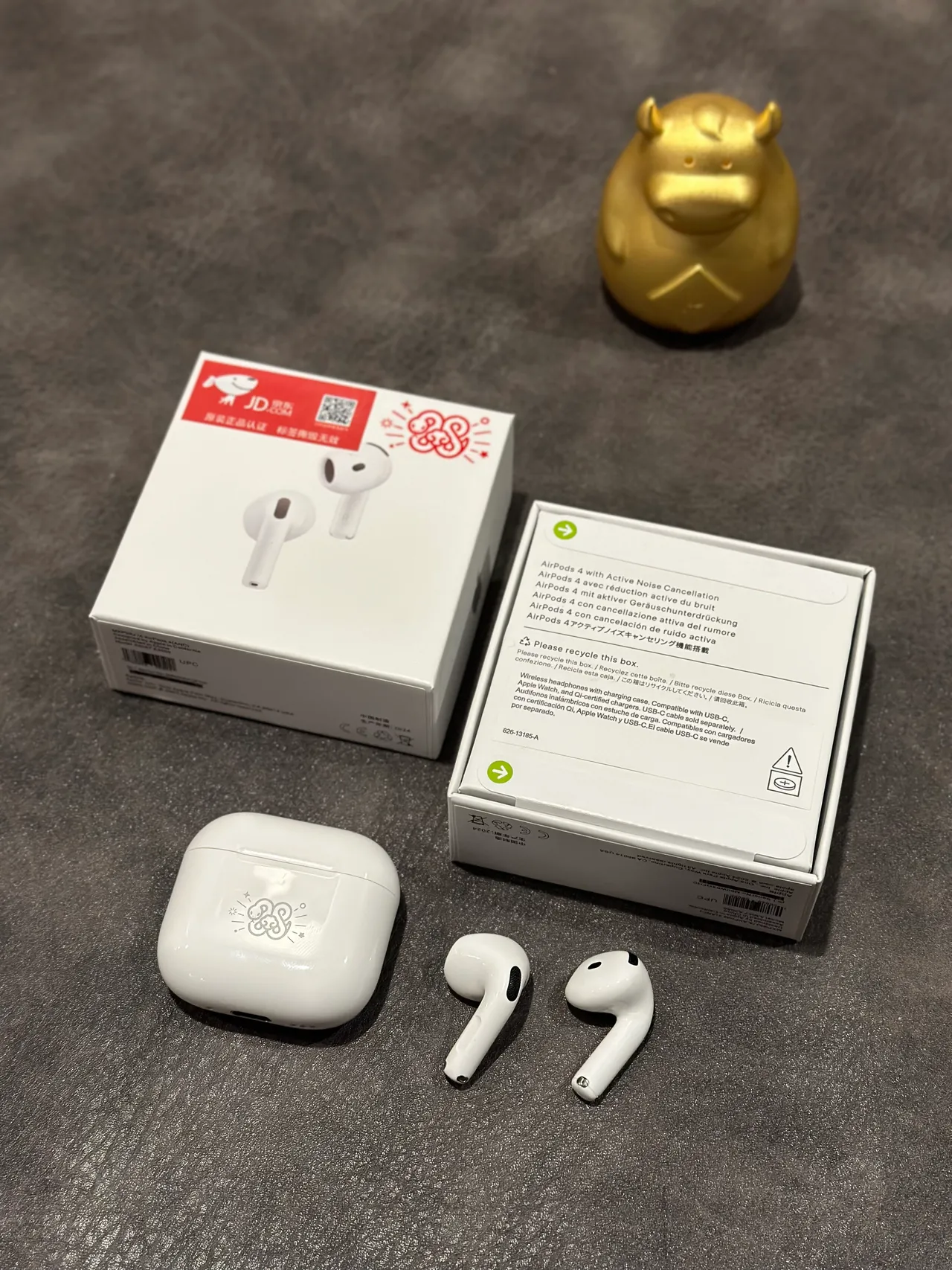 Apple White Black Stem-Style Open-Fit TWS Earbuds 3