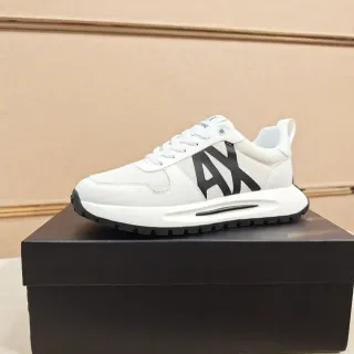 Armani Exchange AX Logo White and Black Lifestyle Sneakers