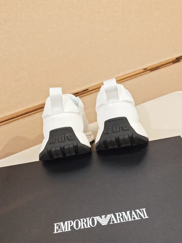 Armani Exchange AX Logo White and Black Lifestyle Sneakers 3